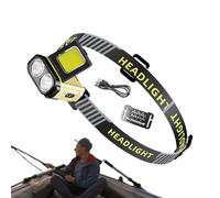 Luz Frontal para la Frente,Linterna Frontal USB para Acampada y Exteriores - Portátil Impermeable Luminosa para Senderismo Correr Emergencias y Acampada Nocturna