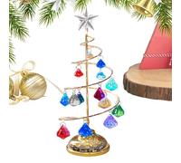 Luz giratoria del árbol de Navidad - Ornamento De Oficina Arte Hierro Electrochapado Con Lentejuelas | Luz nocturna Con Baterías Para Mesita De Noche Y Decoración Del Hogar | Regalo De Navidad En