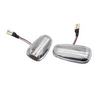 Luz Giro Señal Coche Para Zafira A 1999-2005 Para Astra G 1998-2009 Conjunto Lámpara Señal Giro Luz Secuencial Indicador Lateral Intermitente Dinámico De Coche(Crystal)