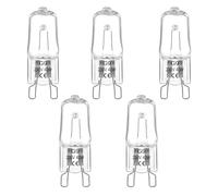 Luz Halógena para Horno G9, 40W, 300 Grados, Bombilla Halógena Regulable, Luz Blanca Cálida, 2800K, Bombilla G9, Bombilla Halógena G9 para Microondas, Luz de Techo, Luz de Gabinete, Paquete de 5