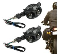 Luz indicadora de bicicleta | Luz trasera de motocicleta de 12V | 12W Bike Gurning Lights | Señales LED de aluminio con brillo de 6500k, vida útil de 30000 h, visibilidad clara, ideal para conducir un