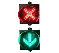 Luz Indicadora De Flecha Verde De La Cruz Roja Modelo 300, Luz De Parada De Tráfico LED Con Control Remoto, Luz De Parada,Estaciones De Peaje Y Lavados De Autos(300-2 Red Fork Green Arrow 220V)