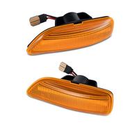 Luz indicadora de señal giro dinámica o no, indicador lateral delantero, lámpara for Volvo V70 S60 S80 XC70 XC90 2000-2009, 2 uds(Dynamic,Orange lens)