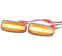Luz indicadora lateral del guardabarros del coche Luz intermitente dinámica, señal de giro lateral, marcador guardabarros secuencial, para Mercedes-Benz W210 W202 W208 R170, para Vito W638(Schwarz)