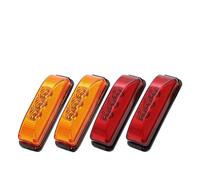 Luz indicadora lateral rectangular ámbar for remolque de camión, 3LED, resistente al agua, 12V/24V, piraña, luz indicadora de señal de alto brillo, 2 uds.(24v-Yellow)