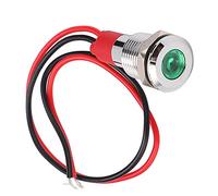 Luz Indicadora LED Impermeable 220V, Indicador de Señal Metálico para Control Industrial con Cable Compacto, Luz Piloto LED Resistente al Agua para Maquinaria y Equipos Industriales