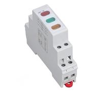 Luz Indicadora LED Tamaño Pequeño AC DC 230V Adecuado para Contactores, Tornos CNC, Color de Luz Rojo Amarillo Verde, con Conexión de Cable de 6 mm², para Cajas de Distribución,