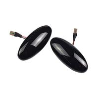 Luz intermitente LED dinámica intermitente para Nissan Navara D22 NP300 Datsun Frontier Fiera PickUp Terrano Skystar impermeable Ndicator (color negro ahumado)