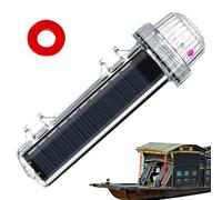 Luz intermitente marina - Luz de red solar | Lámpara de detección inteligente impermeable para navegación de yates marinos