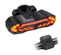 Luz intermitente para bicicleta, bocina trasera inteligente y remota para patinete plegable de carretera y MTB