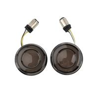 Luz Intermitente para Motocicleta para Harley Dyna Touring Street Glide Road King Rider FXLRST 1156 1157 Lámpara Indicadora De Freno Y Giro Indicadores De Motocicleta(Plata)