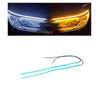 luz Intermitentes 2 Luces LED DRL Circulación Diurna para Coche Tira Flexible E Impermeable Faros Delanteros para Coche Luces Freno Amarillas con Señal Giro Blanca 12V Indicador Intermitente