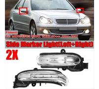 Luz lateral del espejo retrovisor con intermitentes izquierdo y derecho para Mercedes-Benz C W203 03-07 A2038201521 A2038201621