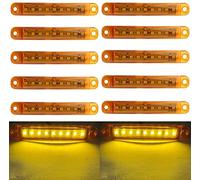 Luz Lateral Trasera Delantera, 10 Piezas Luces de Posición del Coche Luces Indicadoras Laterales del Coche 9SMD 12V (Amarillo)