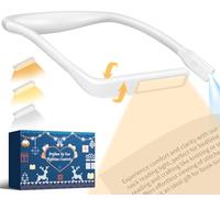 Luz Lectura Libros Cama Lampara - Lampara de Lectura Recargable 3 Colores Protección Ocular Luz Lectura Cuello Flexibles, Lámpara para Leer, Tejer, Coser, Acampar, Regalos para Hombre Mujer Lectores