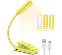 Luz Lectura, TEAMPD Lampara de Lectura USB Recargable de 360° Flexible con 10 LED 3 Modos de Luz (Luz Cálido y Blanco) Luz de Lectura para Lectores Noche, E-Reader, Tablet, Estudio, Cama, Libro, Viaje