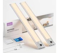 Luz Led Armario Cocina - 26CM 1800mAh 4000K Lampara Luces Recargable con Sensor de suspensión manual & Sensor de Movimiento Interior sin Cables - Inteligente Lamp Nocturna para Mueble | 2 Piezas
