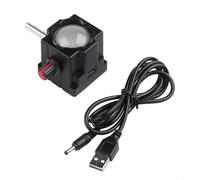 Luz LED blanca USB para microscopio, brillo biológico, ajustable, fuente de luz, laboratorio, 4 x 4 cm (B)
