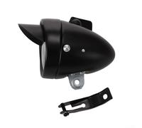 Luz LED clásica retro para bicicleta que mejora tu experiencia de ciclismo con un elegante faro delantero cromado (negro)