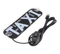 Luz LED compatible con USB para taxi, doble color, rojo, verde, salida compacta, señal de techo para taxis, vehículos de alquiler privado, ventosa, metal, plástico, 19 cm x 6,3 cm