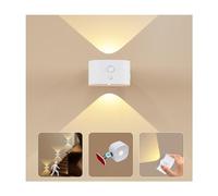 Luz Led con Sensor de Movimiento, Aplique Pared Interior con BateríA Recargable 3 Niveles de Brillo Control TáCtil 360° Giratoria, Lamparas Sin Cables para Salones, Pasillos, Escaleras, GaleríAs