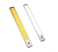 Luz LED con sensor de movimiento con batería recargable e instalación magnética que ofrece tres ajustes de brillo regulables para un uso flexible (2 piezas de 30 cm)