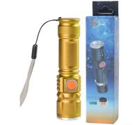 Luz LED de 100 lúmenes para bicicletas recargable por USB con ajuste de enfoque y protección IPX3, construcción de aleación de aluminio para un funcionamiento consistente (B)
