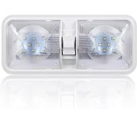 Luz LED de 12 voltios para autocaravanas con interruptor ON/OFF - Neutral 4000-4500K 8W 600LM - Luz de techo LED de 12 V interior para autocaravana, furgoneta, remolque, barco - Paquete de 1
