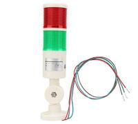 Luz LED de advertencia, rojo/verde DC24V Indicador de máquina CNC industrial plegable señal intermitente de alarma con sonido de zumbador para taller, sitio de construcción, fábrica, caja de