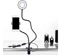 Luz LED de carga USB para selfie con clip para teléfono móvil, soporte perezoso, abrazadera de escritorio, lámpara de cuidado de ojos