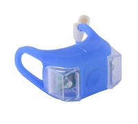 Luz LED de doble ojo para bicicleta con múltiples modos, lámpara de seguridad de silicona impermeable para montar en la noche, fácil reemplazo para tija de sillín del manillar (C)