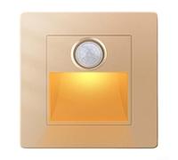 Luz LED de escalera con sensor de movimiento, luz de pared empotrada, iluminación de paso interior, lámpara de noche de encendido y apagado automático para pasillo, dormitorio, pasillo, montaje