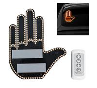 Luz LED de gestos de mano para coche, luz de dedo 3 en 1 con control remoto, divertidos accesorios de iluminación para coches, camiones, dispositivos de automóviles y señales de furia en la carretera