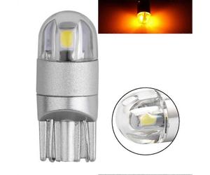 Luz LED de lectura para matrícula, lámpara lateral DRL ámbar, T10 2SMD 3030 W5W 194 168, 1 unidad