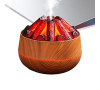 Luz LED de llama, humidificador con luz, humidificador silencioso de carga USB, lámpara de llama con dos modos de pulverización, lámpara decorativa de fuego