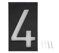 Luz LED de matrícula LED alimentada por energía solar para exteriores con panel de silicona policristalina 6 LED brillantes para casa hotel tienda Iluminación de dirección de puerta ABS material de PC