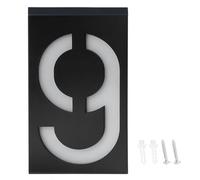 Luz LED de matrícula LED alimentada por energía solar para exteriores con panel de silicona policristalina 6 LED brillantes para casa hotel tienda iluminación de dirección de puerta ABS material de PC