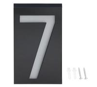 Luz LED de matrícula LED alimentada por energía solar para exteriores con panel de silicona policristalina 6 LED brillantes para casa hotel tienda iluminación de dirección de puerta ABS material de PC