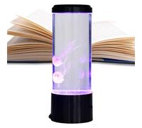Luz LED de medusas, luz nocturna decorativa de medusas, luz nocturna LED con control remoto, lámpara de estado de ánimo que cambia de color para el lugar de trabajo en casa, 9 x 9 x 23 cm
