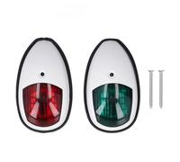 Luz LED de navegación para bs, grado marino, IP66, verde, estribor, rojo, para embarcaciones, ABS, CC 12-24 V (Blanco)