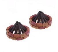 Luz LED de Navidad en miniatura para fogata, lámpara LED parpadeante de resina, luz nocturna en miniatura, luces de fuego, decoraciones temáticas de camping para el hogar, suministros de fiesta de