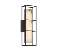 Luz LED De Pared Para Baño Alaric IP44 Acero Alabastro Negro Blanco 406 Mm