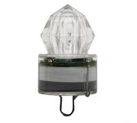 Luz LED de pesca bajo el agua, señuelo intermitente activado por agua para gota de mar profundo, agua salada fresca, 300 horas de duración, rojo, blanco, azul, verde (blanco)