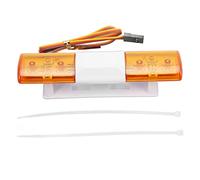 Luz LED de policía RC con diseño de simulación, 4 modos, luz de advertencia LED de flash de policía RC, adecuada para autos RC 1/8 1/10, rojo y amarillo. (Amarillo)
