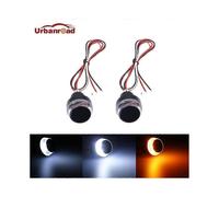 Luz LED de señal de giro para manillar de motocicleta de 12 V, ámbar, amarillo y blanco, enchufe lateral
