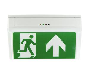 Luz LED de señalización de salidas de emergencia B-SAFETY, E-LUX STANDARD de montaje en pared/techo, 3h LED AT