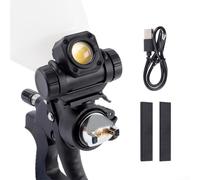 Luz LED de trabajo de pintura en aerosol, 500 lúmenes con color natural de 4000 K para una combinación precisa de pintura automotriz, cabezal ajustable y activación del sensor de movimiento