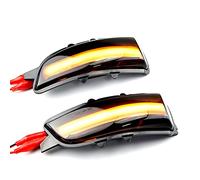 Luz LED dinámica de giro Singal Scurisci guscio Specchietto Retrovisore Giallo Ambra Luce compatible con Volvo C30 S80 S40 V70 S60