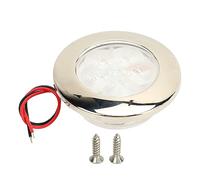 Luz LED empotrable 12V para techo, iluminación interior para caravana, | Blanco luz día 5500 6300K 75lm Acabado cromado acero inoxidable Aplicación en autocaravana embarcación armario pasillo