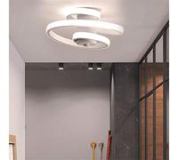 Luz LED en Espiral montada en el Techo, iluminación acrílica Curvada empotrada, diseño de iluminación Minimalista contemporáneo para Comedor, baño, Dormitorio, Sala de Estar en Blanco cálido/luz de 3
